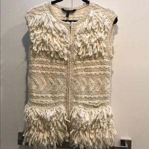 BCBG Beige/White Vest